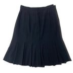 Chanel Boutique CC Logo Wool Pleated Skirt — view 3