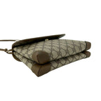 Gucci Vintage GG Logo Leather Shoulder Bag Pochette Crossbody Brown — view 7