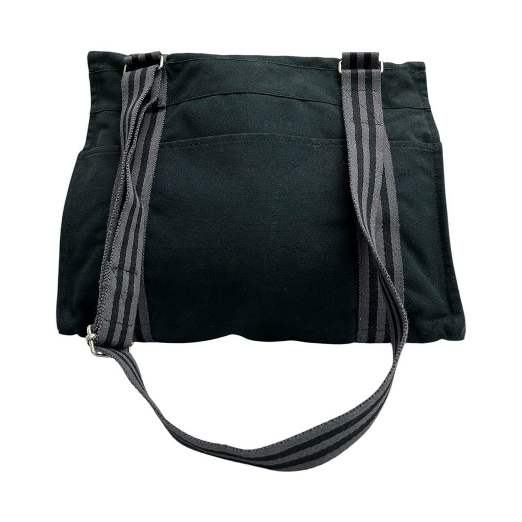 Hermes Fourre Tout Black Silver Canvas Shoulder — view 2