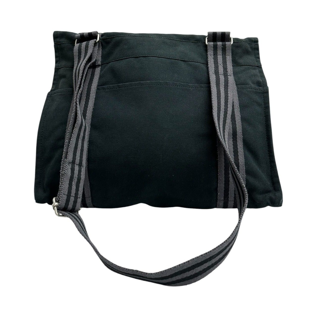 Hermes Fourre Tout Black Silver Canvas Shoulder — view 2