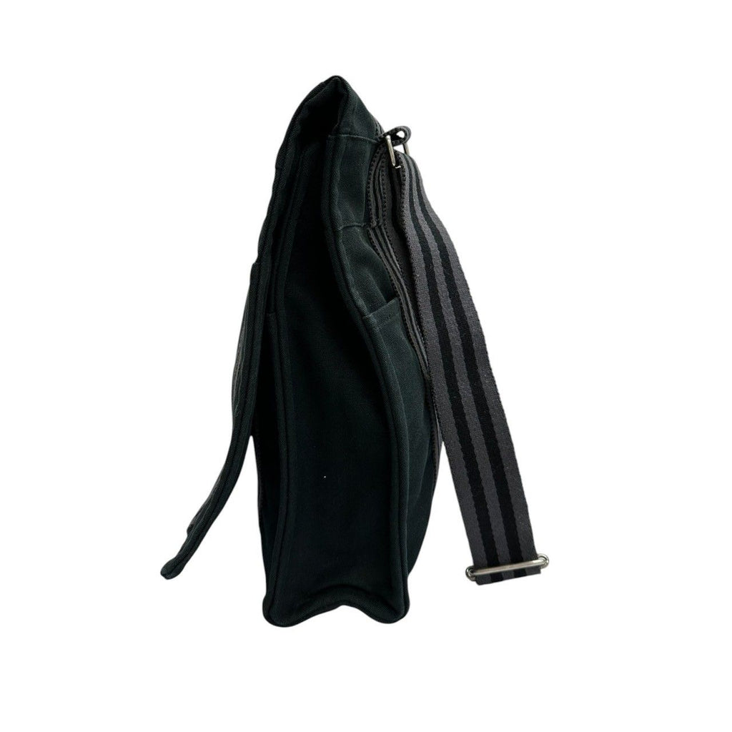 Hermes Fourre Tout Black Silver Canvas Shoulder — view 5