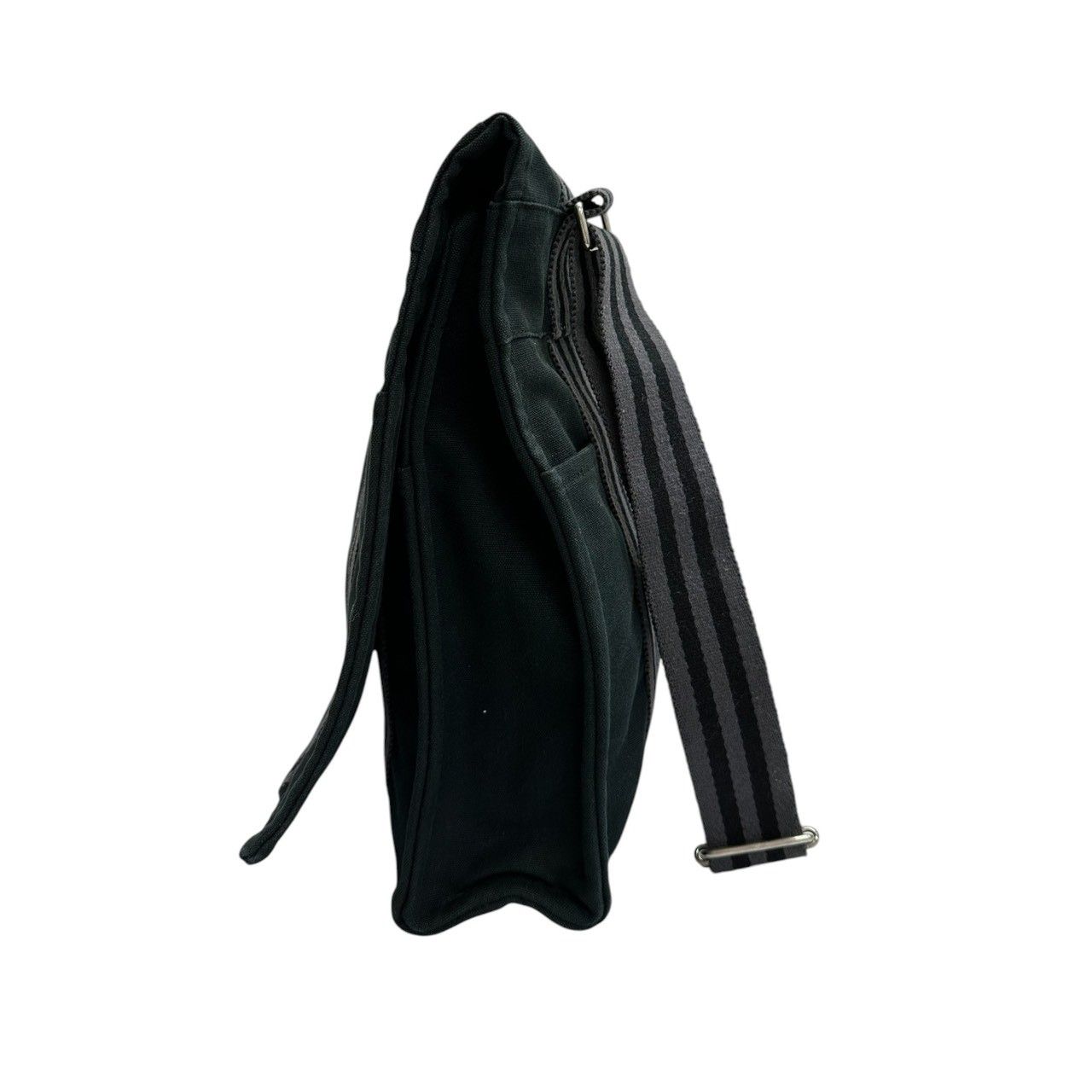 Hermes Fourre Tout Black Silver Canvas Shoulder — view 5