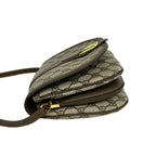 Gucci Vintage GG Logo Leather Shoulder Bag Pochette Crossbody Brown — view 5