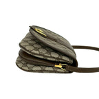 Gucci Vintage GG Logo Leather Shoulder Bag Pochette Crossbody Brown — view 6