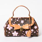 Louis Vuitton Sac Retro PM Handbag Monogram Cherry Blossom Brown Pink