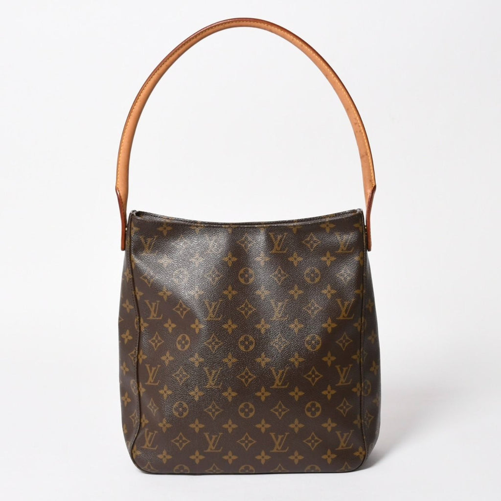Louis Vuitton Looping GM Bag Monogram Leather Brown Gold — view 2