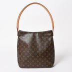 Louis Vuitton Looping GM Bag Monogram Leather Brown Gold — view 2