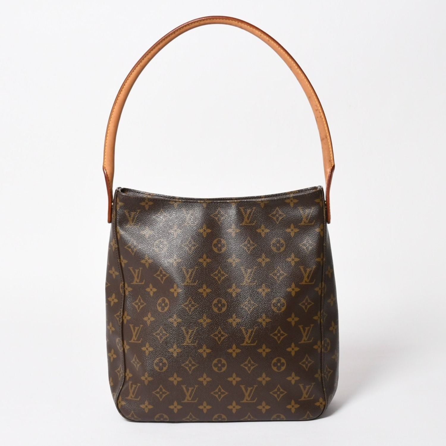 Louis Vuitton Looping GM Bag Monogram Leather Brown Gold — view 2
