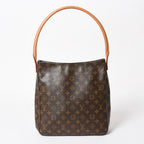 Louis Vuitton Looping GM Bag Monogram Leather Brown Gold