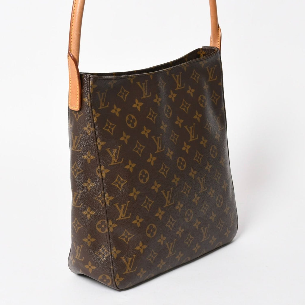 Louis Vuitton Looping GM Bag Monogram Leather Brown Gold — view 3
