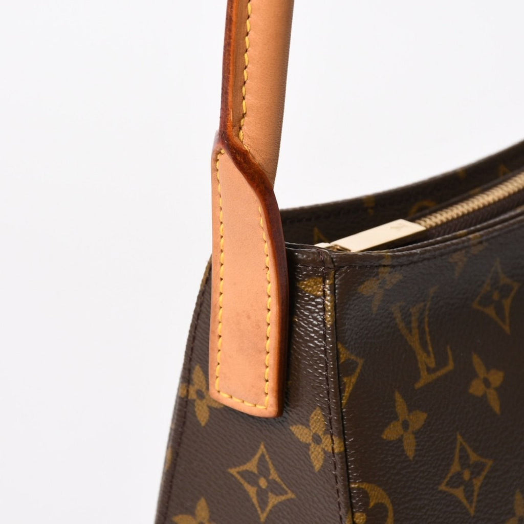 Louis Vuitton Looping MM Bag Monogram Leather Brown Gold — view 6