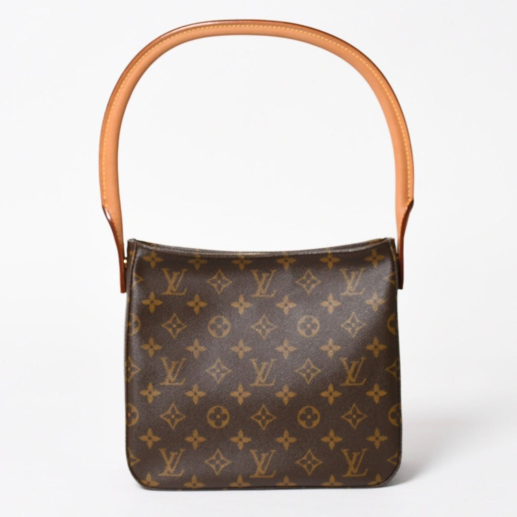 Louis Vuitton Looping MM Bag Monogram Leather Brown Gold — view 2