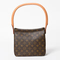 Louis Vuitton Looping MM Bag Monogram Leather Brown Gold