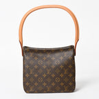 Louis Vuitton Looping MM Bag Monogram Leather Brown Gold