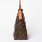 Louis Vuitton Looping MM Bag Monogram Leather Brown Gold — view 4