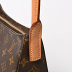 Louis Vuitton Looping MM Bag Monogram Leather Brown Gold — view 5