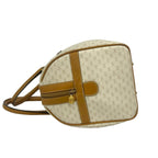Gucci Vintage Micro GG Logo Pattern Leather Boston Bag Beige — view 5