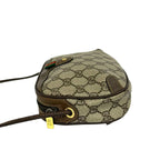 Gucci Vintage Sherry Line GG Logo Leather Shoulder Bag Pochette Brown — view 5