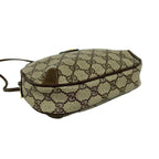 Gucci Vintage Sherry Line GG Logo Leather Shoulder Bag Pochette Brown — view 7