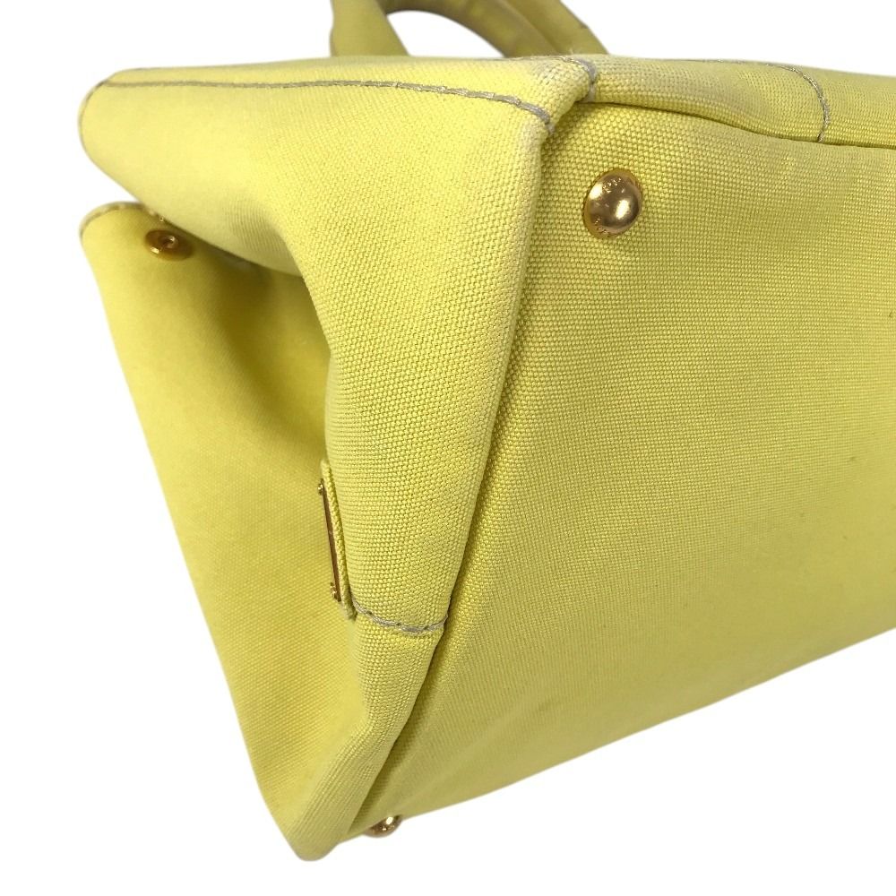 Prada Handbag Canapa Logo Canvas Yellow — view 7