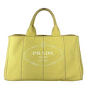 Prada Handbag Canapa Logo Canvas Yellow
