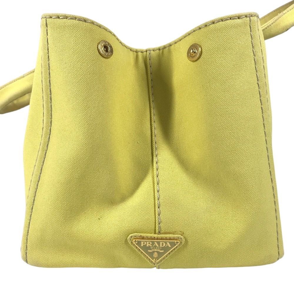 Prada Handbag Canapa Logo Canvas Yellow — view 4