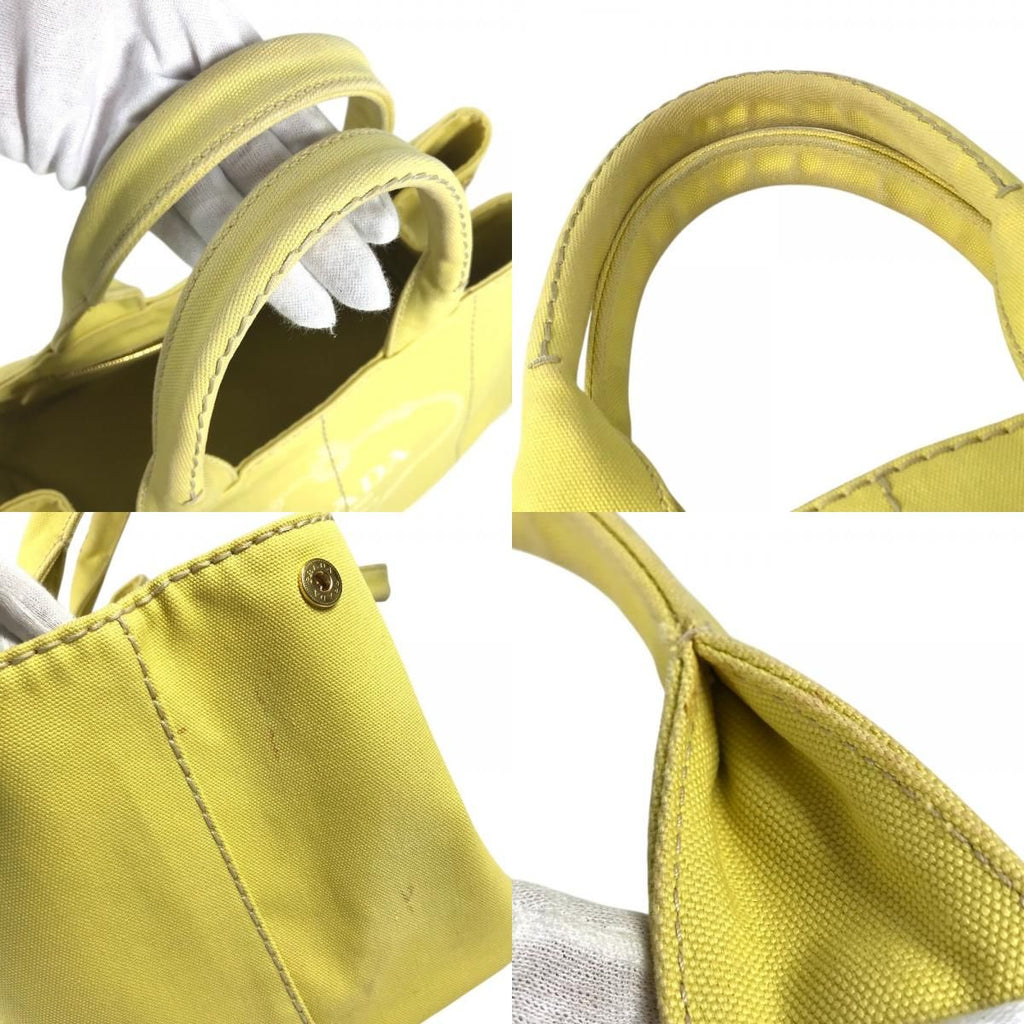 Prada Handbag Canapa Logo Canvas Yellow — view 8