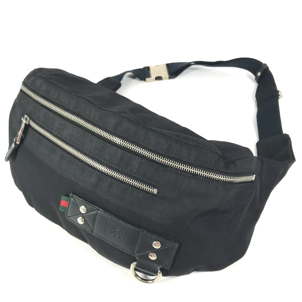 Gucci Belt Bag Logo Sherry Line Nylon Black — view 5