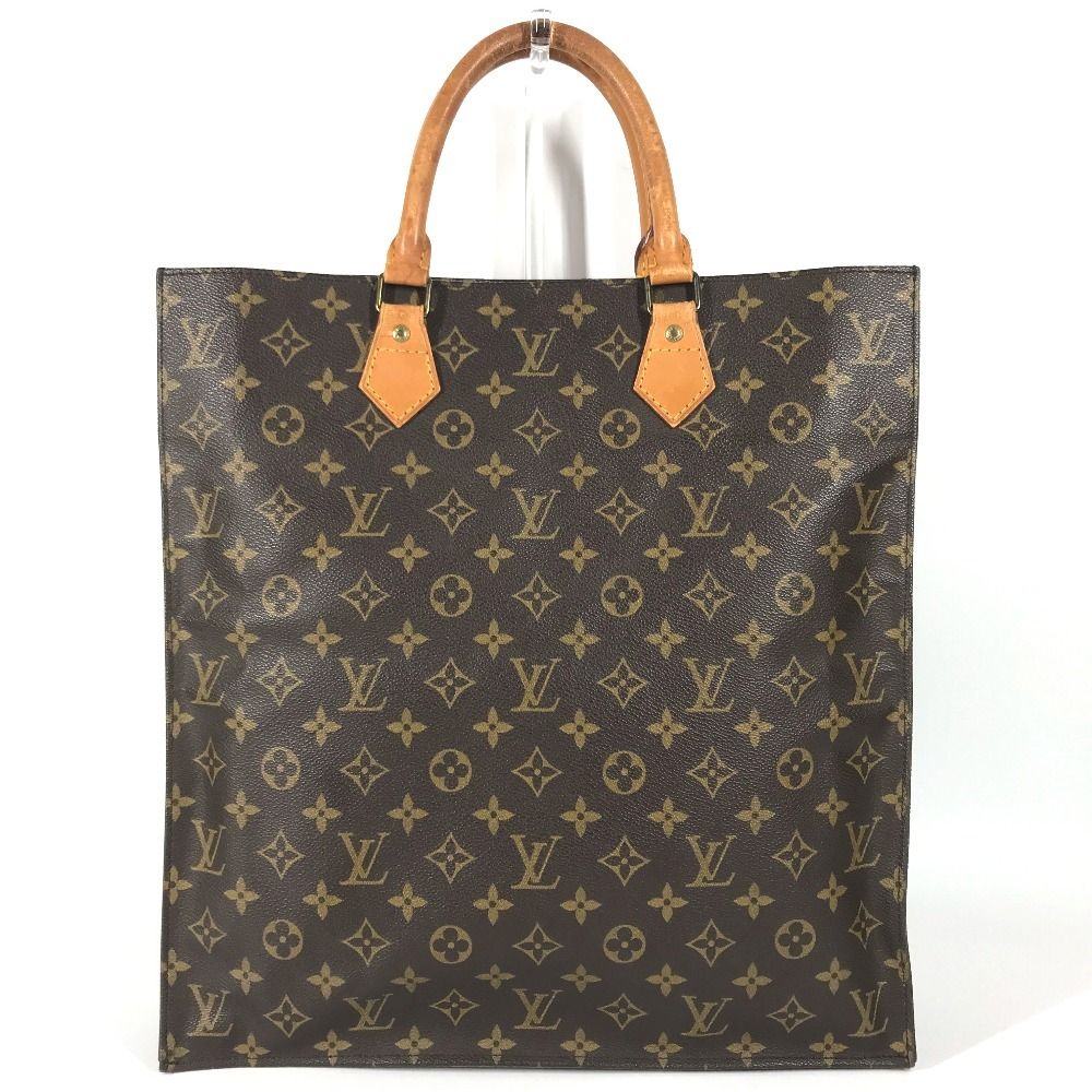 Louis Vuitton Handbag Sac Plat Monogram Canvas Brown — view 2