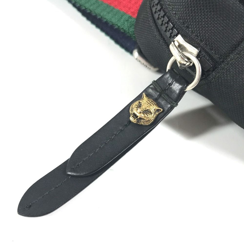 Gucci Belt Bag Tiger Head Nylon Black — view 8