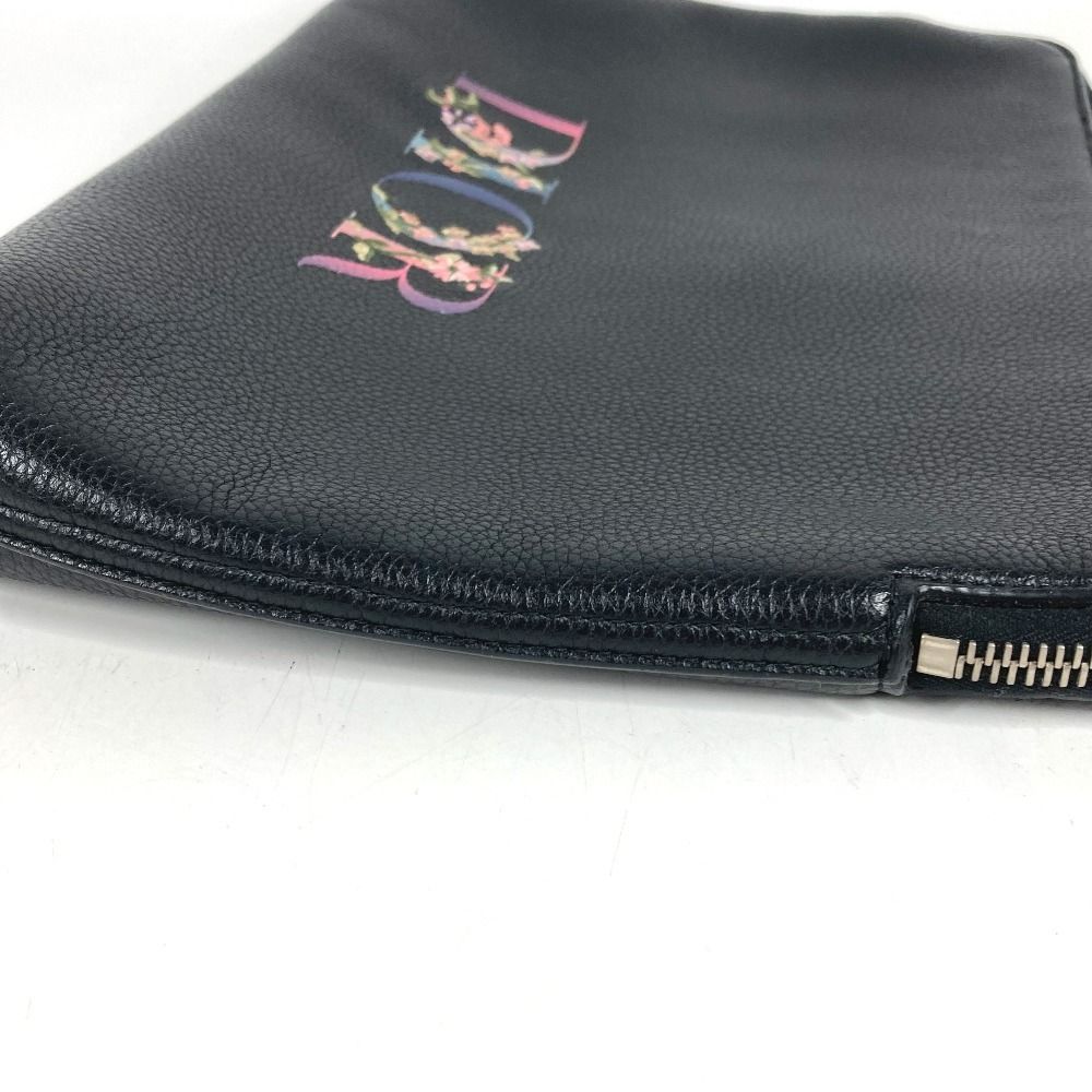 Dior Clutch Logo Leather Black — view 3