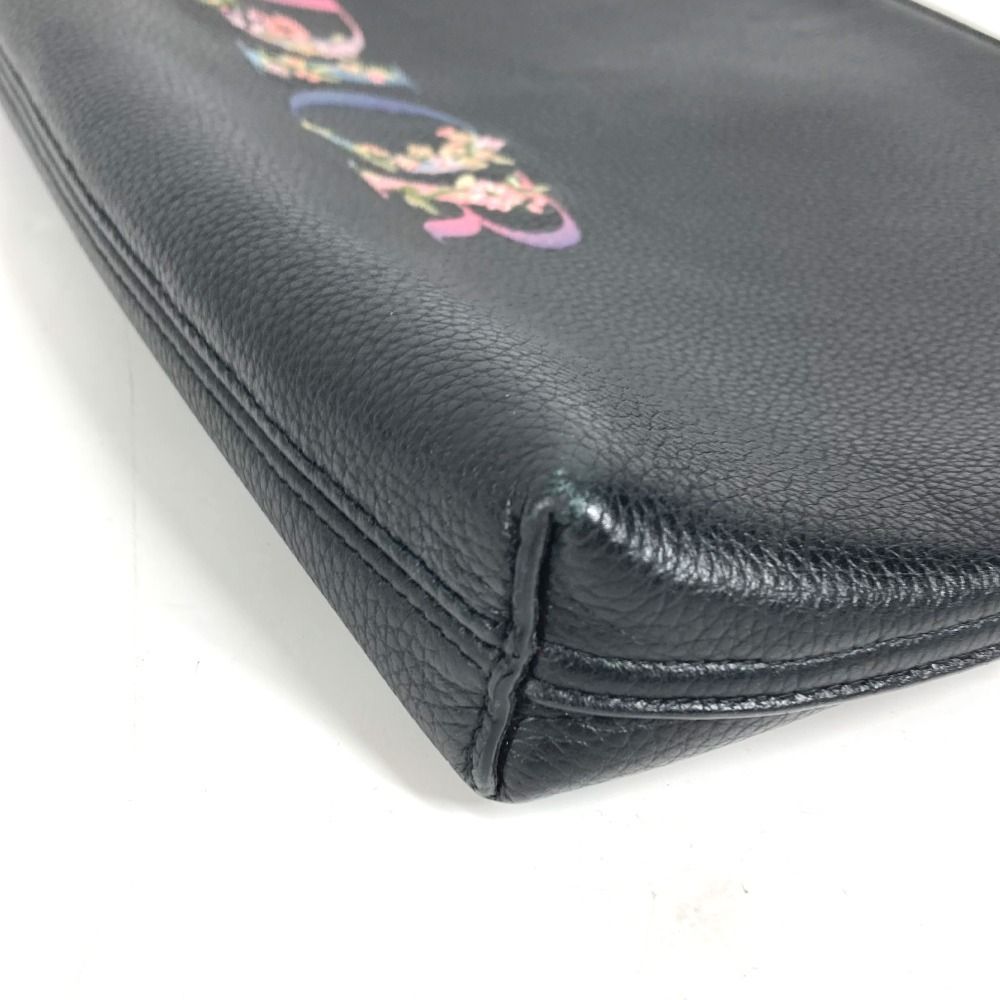 Dior Clutch Logo Leather Black — view 4