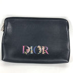 Dior Clutch Logo Leather Black