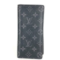 Louis Vuitton Wallet Portefeuille Brazza Monogram Eclipse Canvas Black