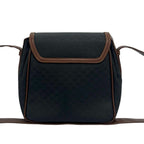 Gucci Vintage Micro GG Pattern Horsebit Leather Shoulder Bag Brown Black — view 3