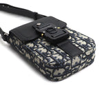 Dior Oblique Saddlebar Pouch Shoulder Bag Black — view 3