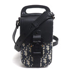 Dior Oblique Saddlebar Pouch Shoulder Bag Black