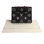 Louis Vuitton On The Go MM Tote Monogram Empreinte Bicolor Black Beige — view 8