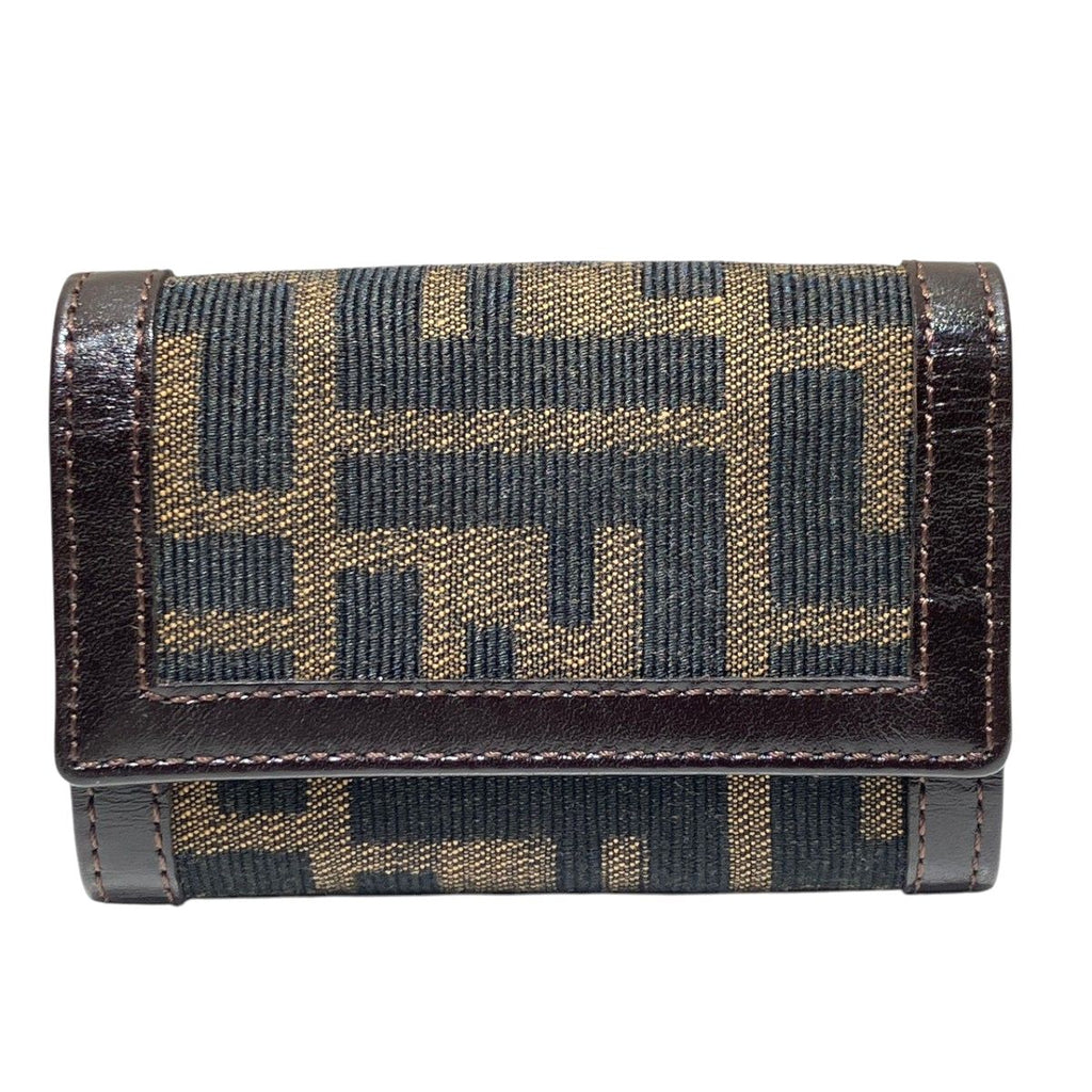 Fendi Key Case Canvas Leather Key Holder