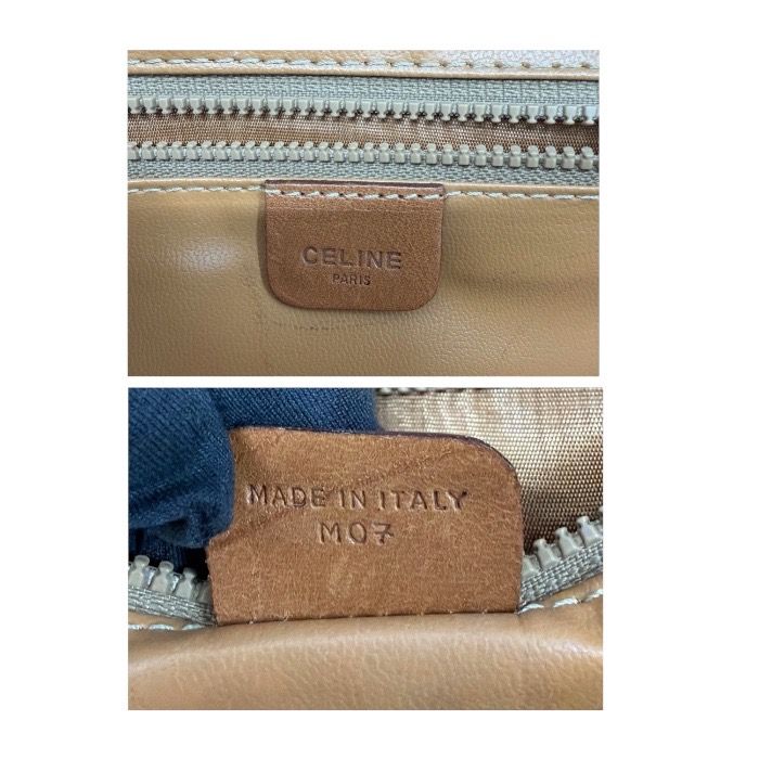 Celine Macadam Brown Gold Canvas Leather Pochette Shoulder — view 7