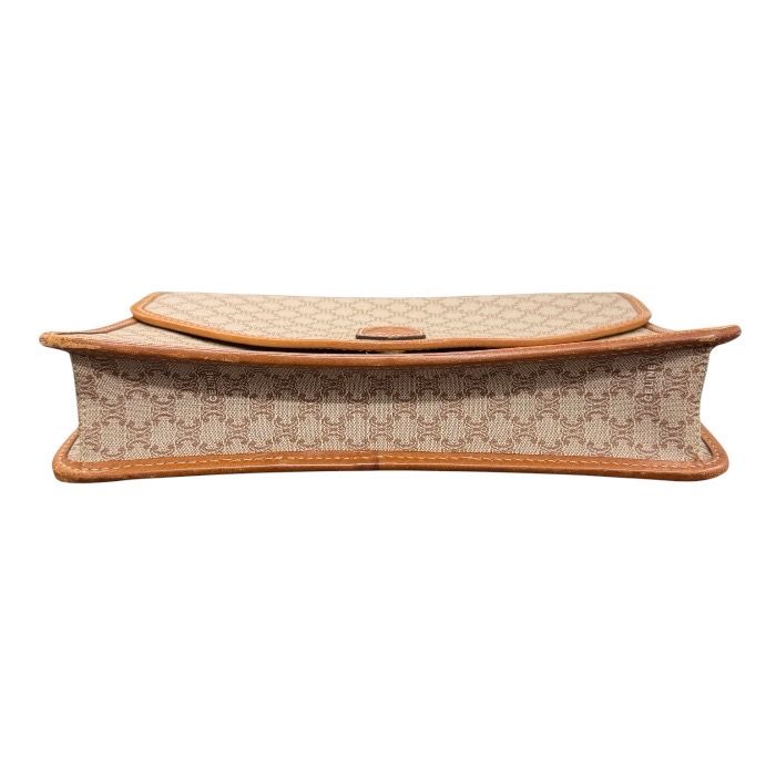 Celine Macadam Brown Gold Canvas Leather Pochette Shoulder — view 5