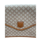 Celine Macadam Brown Gold Canvas Leather Pochette Shoulder — view 6