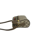 Gucci Vintage Sherry Line GG Pattern Logo Leather Shoulder Bag Pochette Brown — view 5