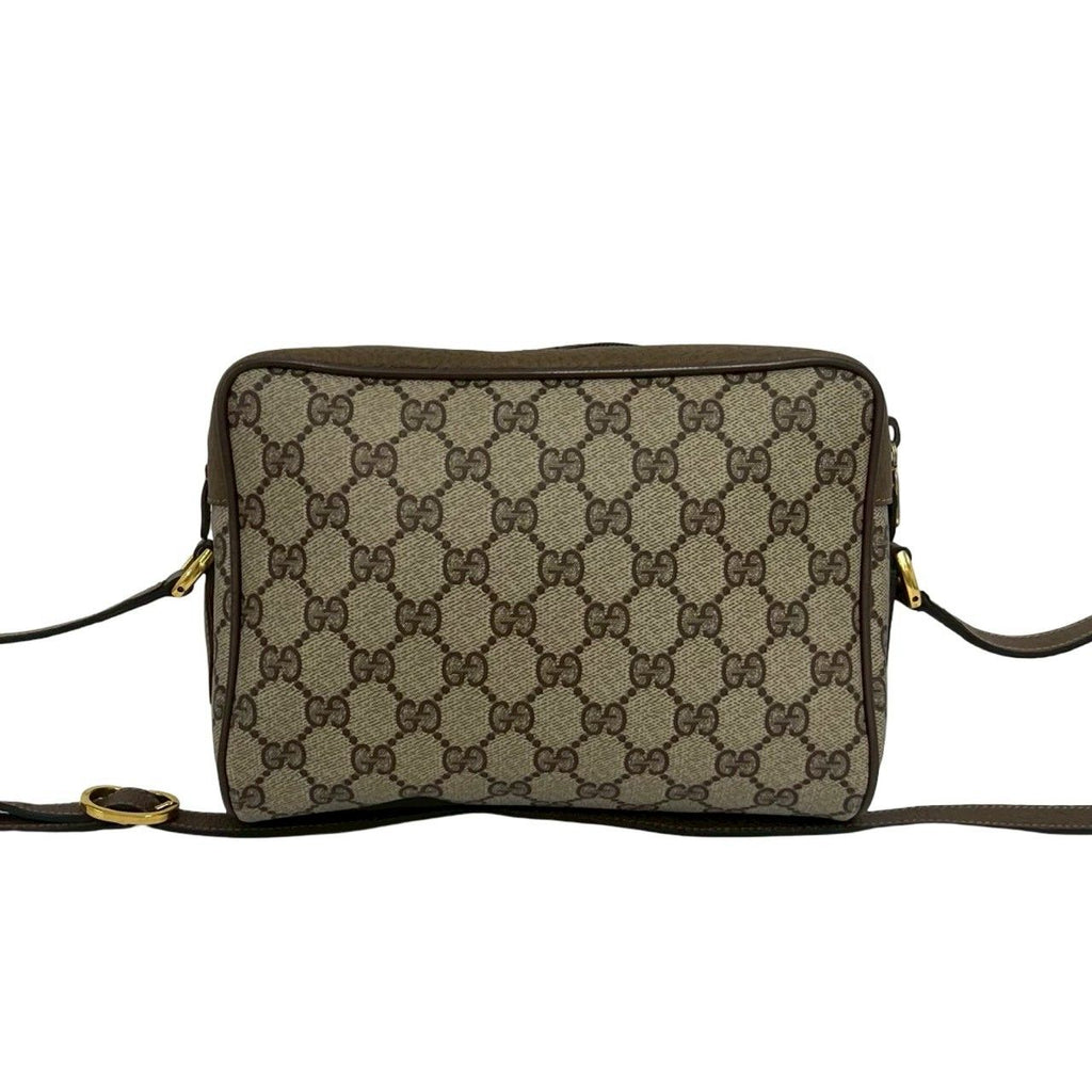 Gucci Vintage Sherry Line GG Pattern Logo Leather Shoulder Bag Pochette Brown — view 3
