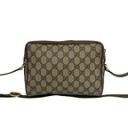 Gucci Vintage Sherry Line GG Pattern Logo Leather Shoulder Bag Pochette Brown — view 3