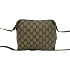 Gucci Vintage GG Pattern Logo Leather Mini Shoulder Bag Crossbody Brown — view 3