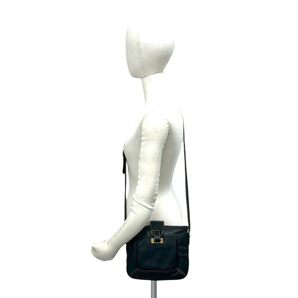 Loewe Vintage Anagram Logo Leather Shoulder Bag Mini Tote Crossbody Black — view 2