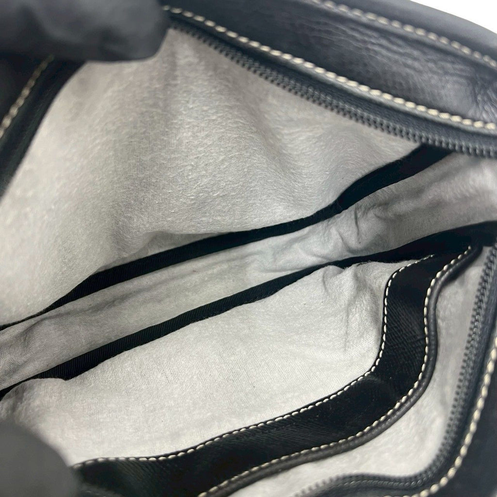 Loewe Vintage Anagram Logo Leather Shoulder Bag Mini Tote Crossbody Black — view 8