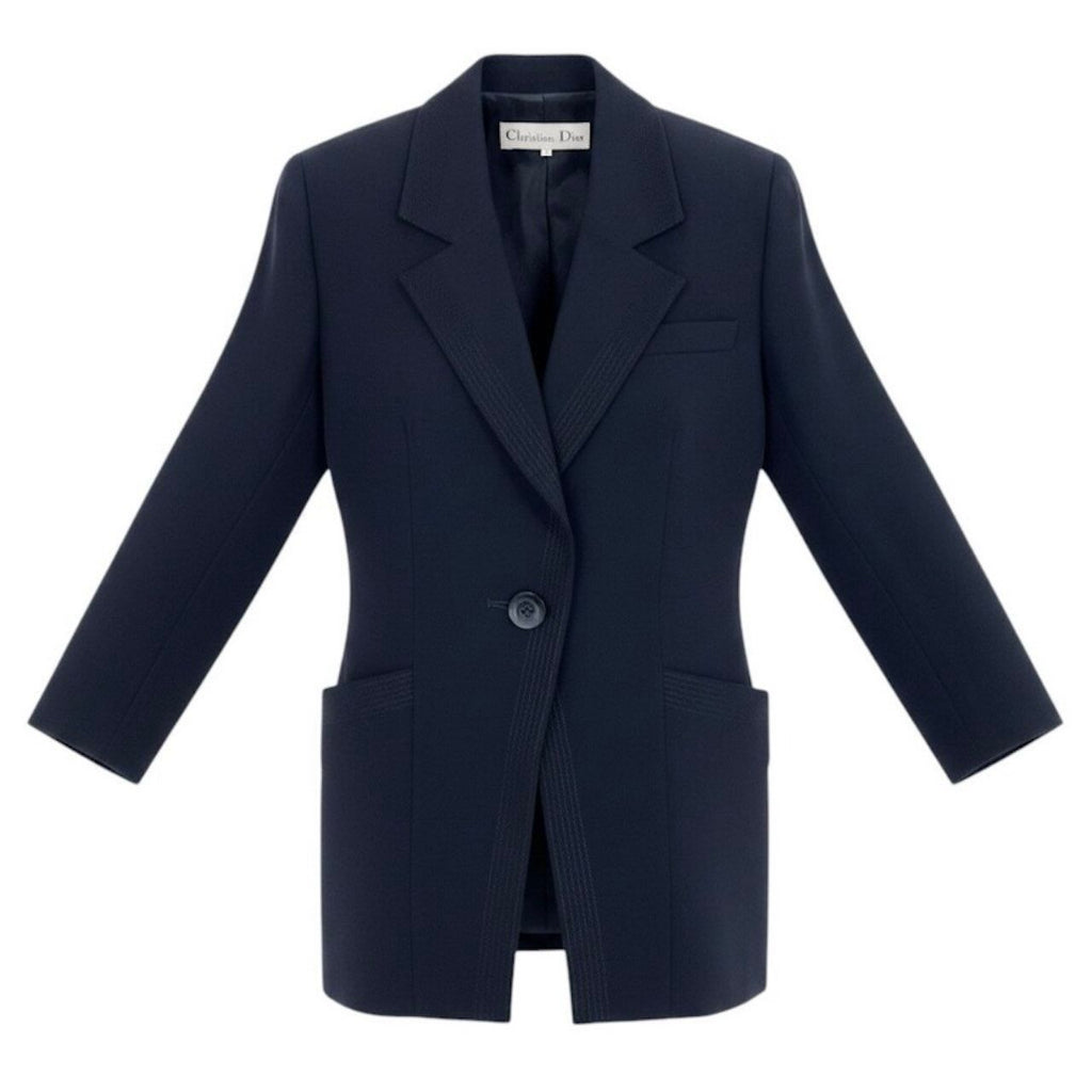 Dior Dark Navy Wool Blazer Jacket