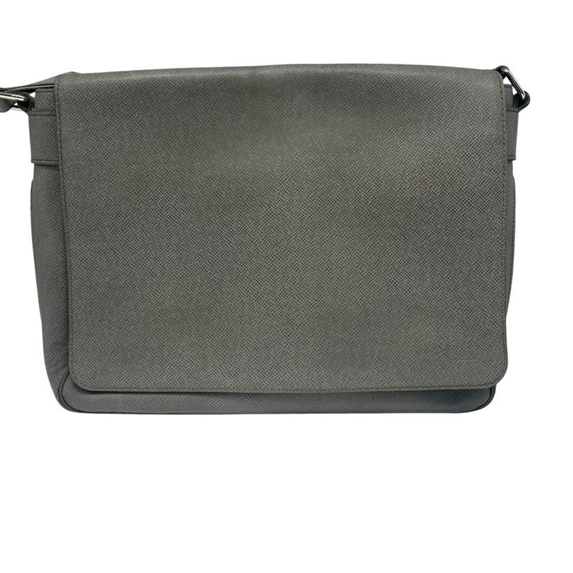 Louis Vuitton Roman MM Shoulder Bag Taiga Inner Campus Gray